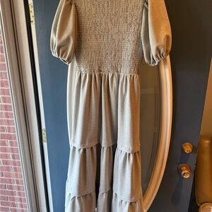 Elegant Gray Tiered Maxi Dress (Jessa Kae sample)